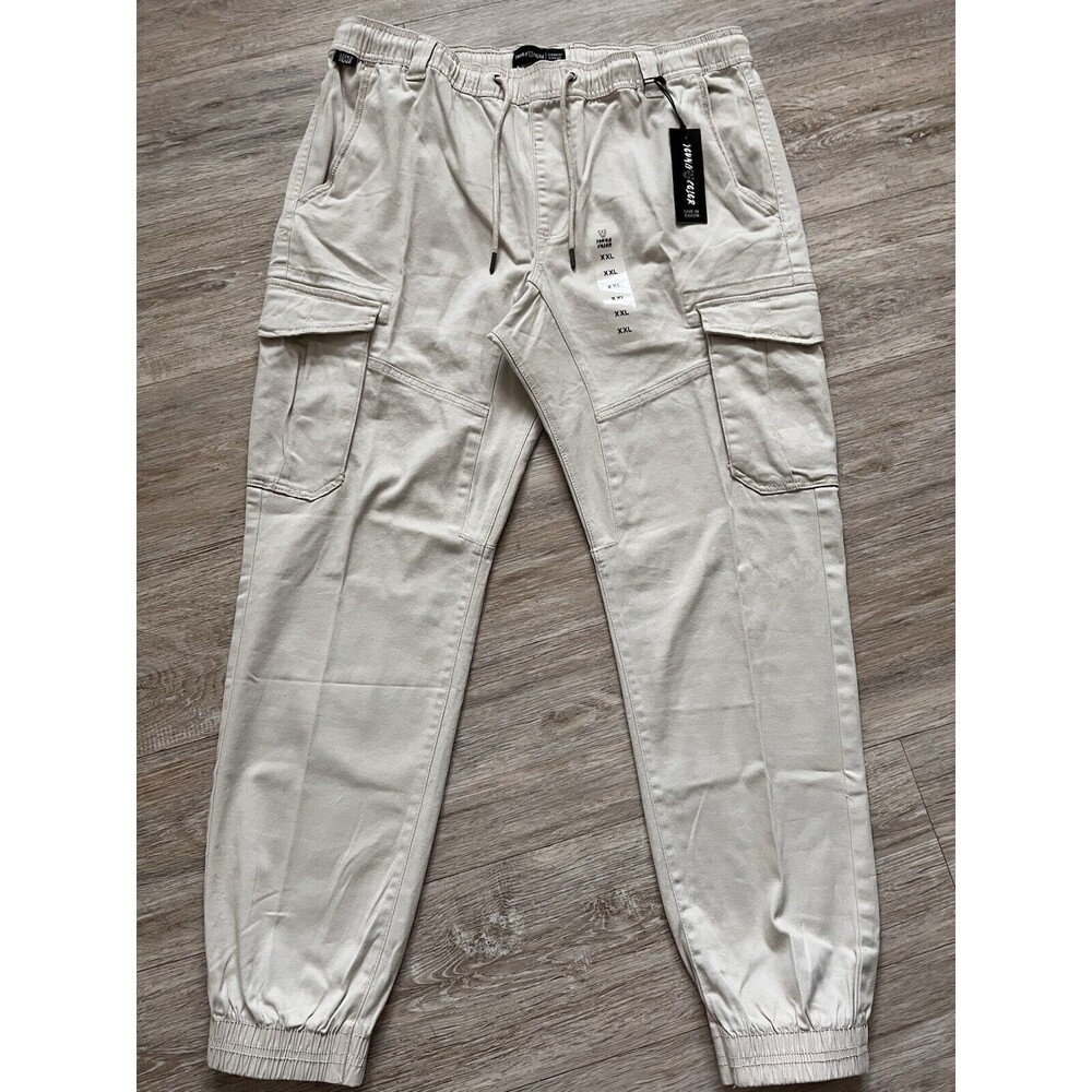 Men's Combat Cargo Pants Young Color Cotton Snap On Pockets 2XL $99
